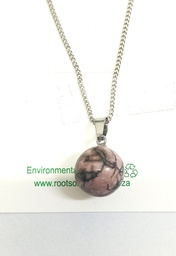 [ROC-PEN] ROC Rhodonite Ball Necklace