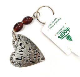 [ROC-KEY] Heart Glass Bead Keyring