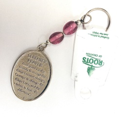 [ROC-KEY] ROC Serenity Prayer Glass Bead Keyring